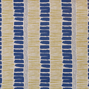 Saltaire Indigo/Yellow/Aqua by Lee Jofa Fabric