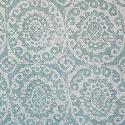 Pineapple On Oatmeal Aqua by Lee Jofa Fabric