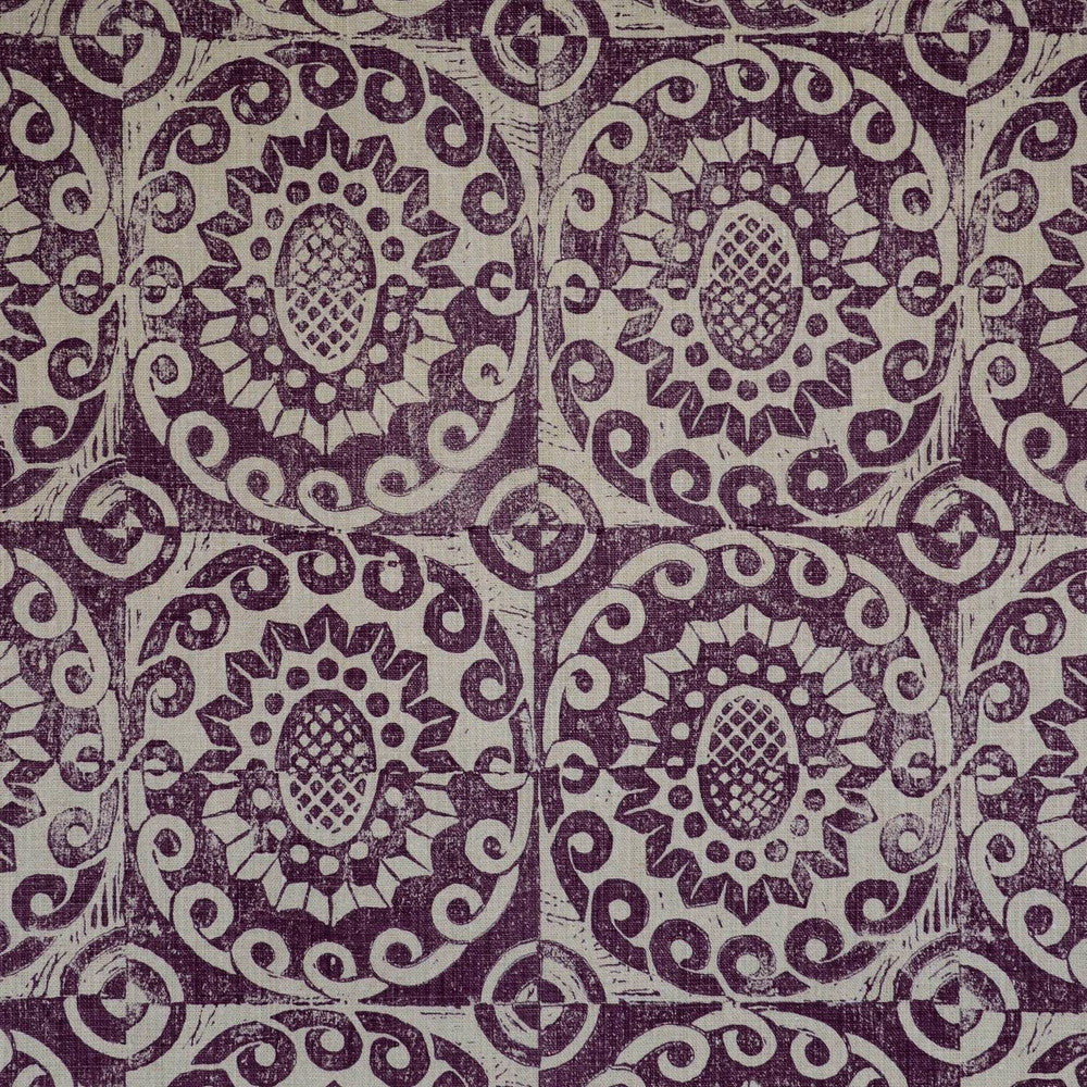 Pineapple On Rustic Aubergine by Lee Jofa Fabric