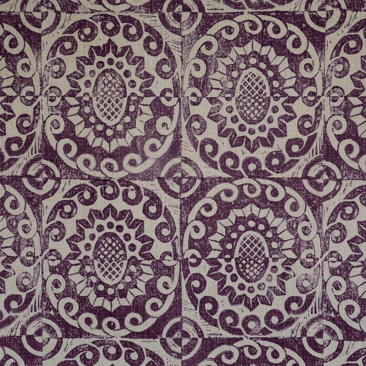 Pineapple On Rustic Aubergine by Lee Jofa Fabric