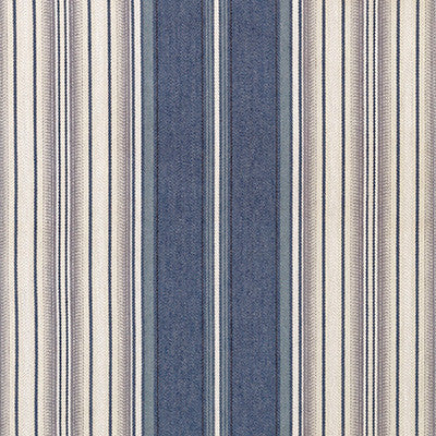 Windsor Stripe Blue/Silver by Lee Jofa Fabric