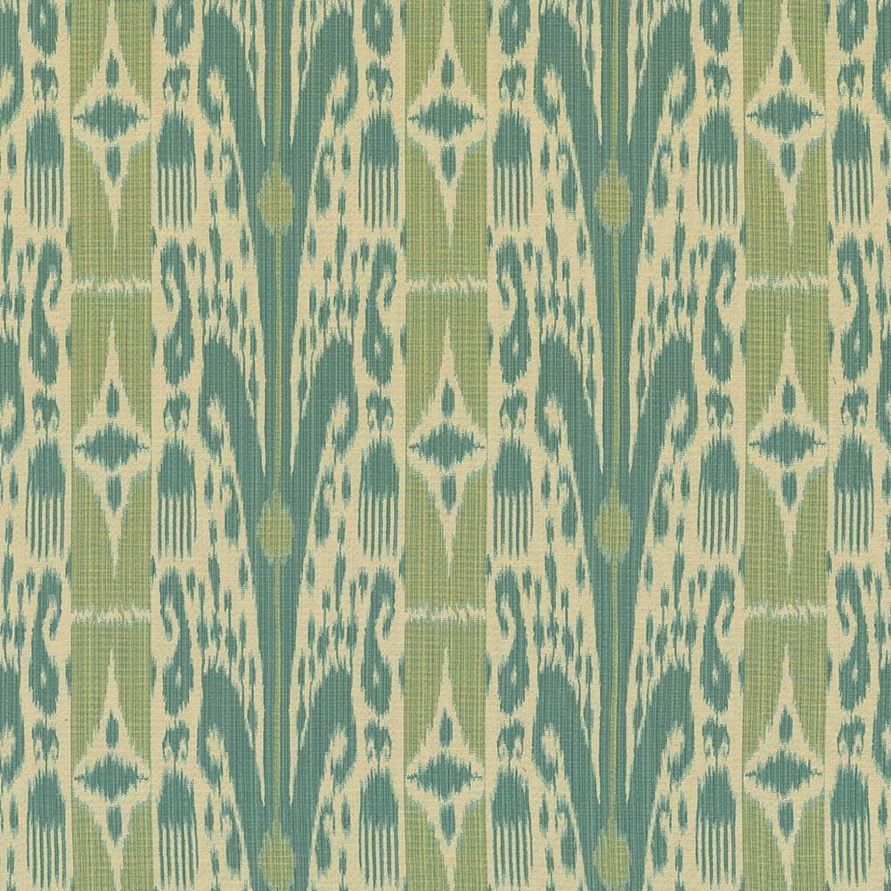 Binjai Ikat Seagrass by Kasmir Fabric 1420 100% Polyester
 TURKEY 25,000 Wyzenbeek Double Rubs </p><p>Repeat: Horizontal: 14 1/8 inches and Vertical: 14 1/8 inches 54 - Fabric Carolina -