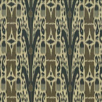 Binjai Ikat Stratosphere by Kasmir Fabric 1416 100% Polyester TURKEY 25,000 Wyzenbeek Double Rubs H: 14 1/8 inches, V: 14 1/8 inches 54 - 55 - Fabric Carolina - Kasmir