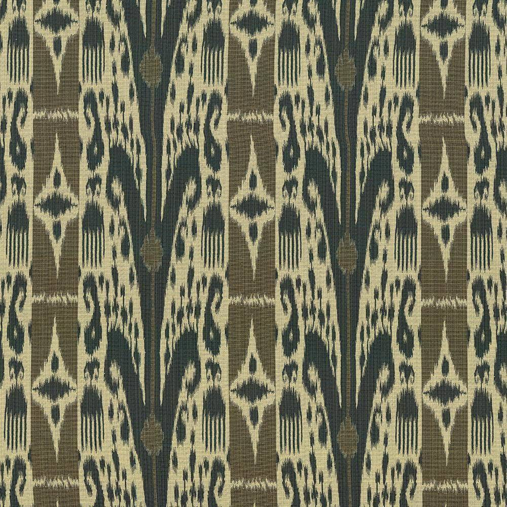 Binjai Ikat Stratosphere by Kasmir Fabric 1416 100% Polyester TURKEY 25,000 Wyzenbeek Double Rubs H: 14 1/8 inches, V:14 1/8 inches 54 - 55 - Fabric Carolina - Kasmir