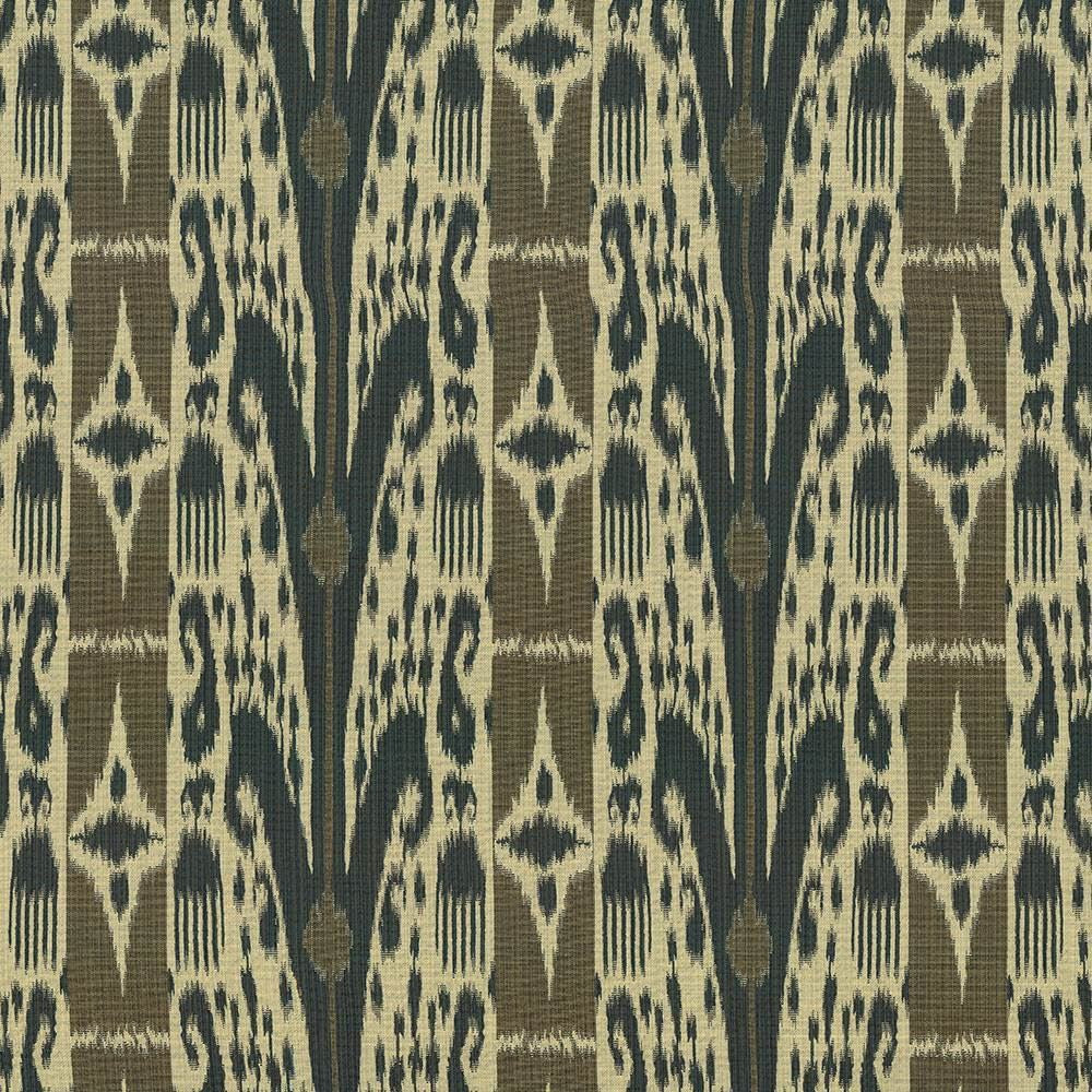 Binjai Ikat Stratosphere by Kasmir Fabric 1416 100% Polyester TURKEY 25,000 Wyzenbeek Double Rubs Horizontal: 14 1/8 inches and Vertical: 14 1/8 inches 54 - 55 - Fabric Carolina -
