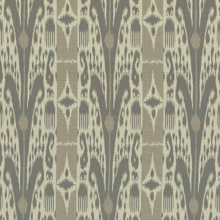 Binjai Ikat Travertine by Kasmir Fabric 1416 100% Polyester
 TURKEY 25,000 Wyzenbeek Double Rubs </p><p>Repeat: Horizontal: 14 1/8 inches and Vertical: 14 1/8 inches 54 - Fabric Carolina -