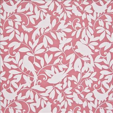 Birdland Strawberry by Kasmir Fabric 1387 56% Acrylic 44% Polyester CHINA 48,000 Wyzenbeek Double Rubs H: 28 6/8 inches, V: 28 inches 54 - Fabric Carolina - Kasmir
