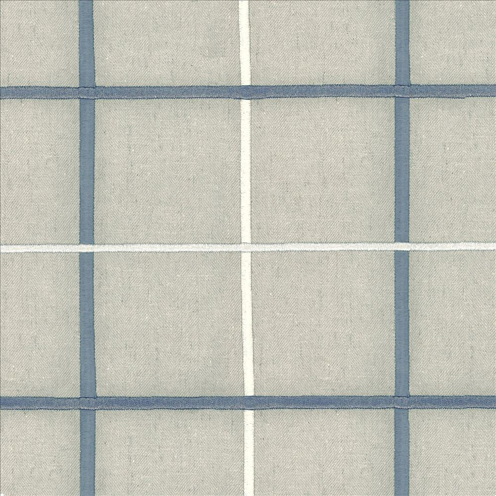 Bixley Plaid Storm Blue  by Kasmir Fabric See sample 68% Polyester
21% Linen
11% Cotton
 INDIA Not Tested </p><p>Repeat: Horizontal: 6 3/8 inches and Vertical: 6 3/8 inches 55  - Fabric Carolina -