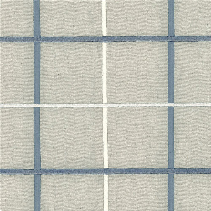 Bixley Plaid Storm Blue by Kasmir Fabric 8002 68% Polyester
21% Linen
11% Cotton
 INDIA Not Tested </p><p>Repeat: Horizontal: 6 3/8 inches and Vertical: 6 3/8 inches 55 - Fabric Carolina -