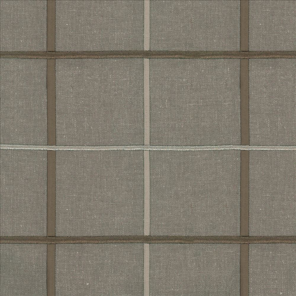 Bixley Plaid Twine by Kasmir Fabric 8002 68% Polyester
21% Linen
11% Cotton
 INDIA </p><p>Repeat: Horizontal: 6 3/8 inches and Vertical: 6 3/8 inches 55 - Fabric Carolina -