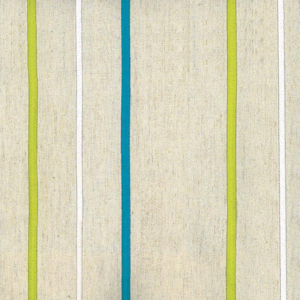 Bixley Stripe Lime by Kasmir Fabric 8002 68% Polyester 21% Linen 11% Cotton INDIA Not Tested H: 6 6/8 inches, V:N/A 55 - Fabric Carolina - Kasmir