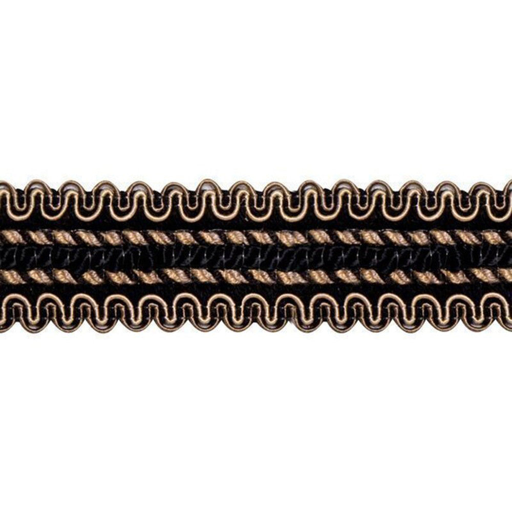 04029 Black by Europatex Designer Fabric Portofino 50% Viscose, 50% Cotton 1.25 inches - Swanky Fabrics -