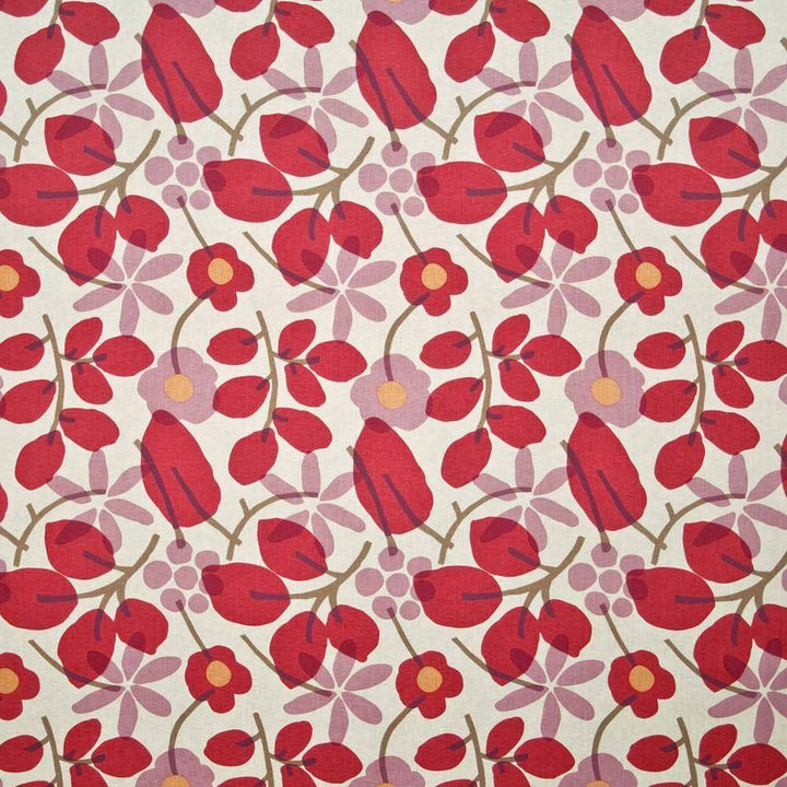 Blansette Garden Lipstick by Kasmir Fabric 1400 100% Linen CHINA 15,000 Wyzenbeek Double Rubs H: 13 4/8 inches, V:25 2/8 inches 54 - Fabric Carolina - Kasmir