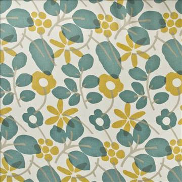 Blansette Garden Teal by Kasmir Fabric 1401 100% Linen CHINA 15,000 Wyzenbeek Double Rubs H: 13 4/8 inches, V: 25 2/8 inches 54 - Fabric Carolina - Kasmir