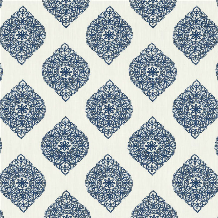 Blissful Blue by Kasmir Fabric 5156 100% Polyester
 CHINA </p><p>Repeat: Horizontal: 11 6/8 inches and Vertical: 11 6/8 inches 59 - Fabric Carolina -