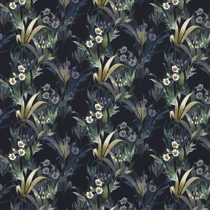 Bloomfield Midnight by Kasmir Fabric 1463 100% Cotton
 SPAIN 14,000 Martindale Cycles Horizontal: 25 inches and Vertical: 12 4/8 inches 54 - Fabric Carolina -