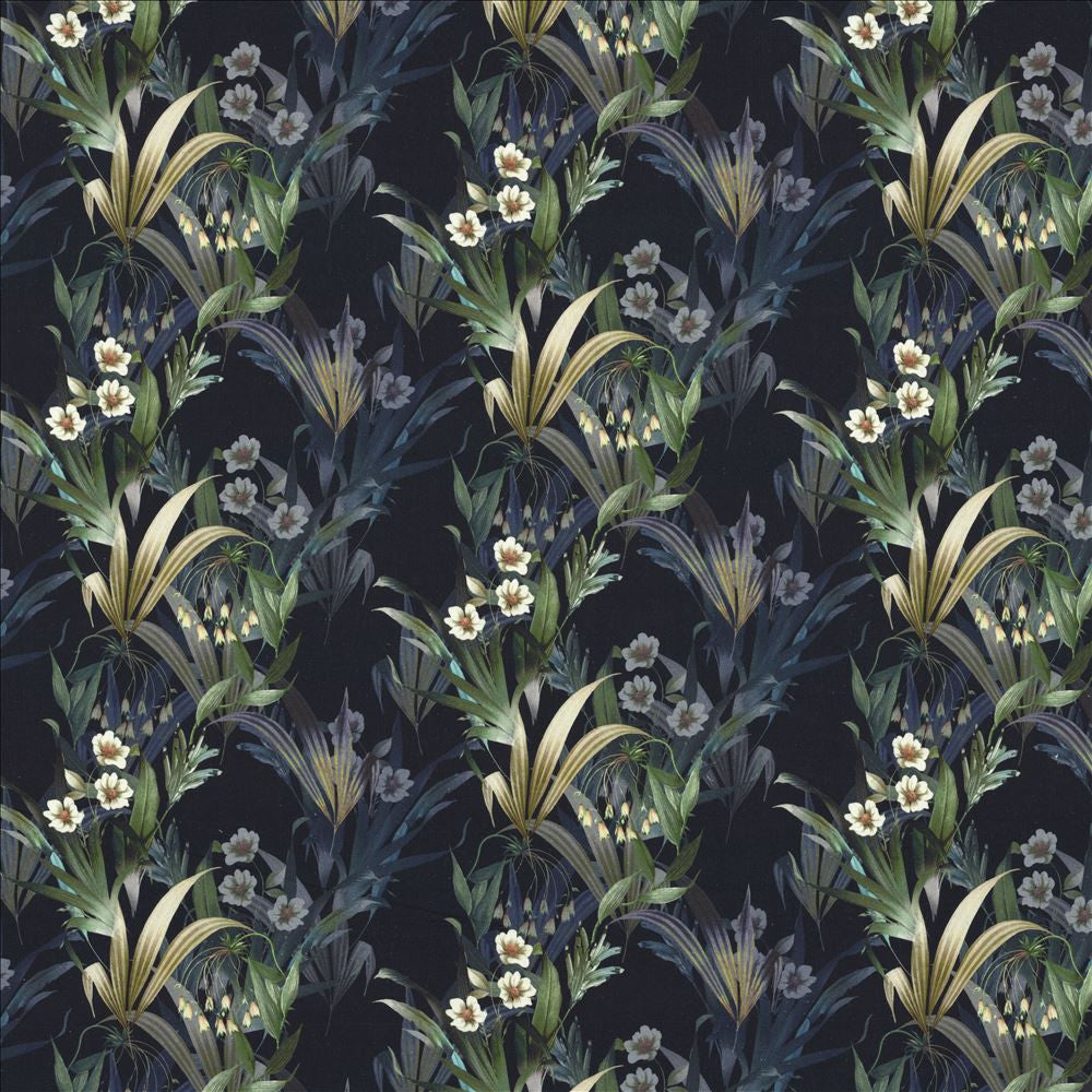 Bloomfield Midnight by Kasmir Fabric 1463 100% Cotton
 SPAIN </p><p>Repeat: Horizontal: 25 inches and Vertical: 12 4/8 inches 54 - Fabric Carolina -