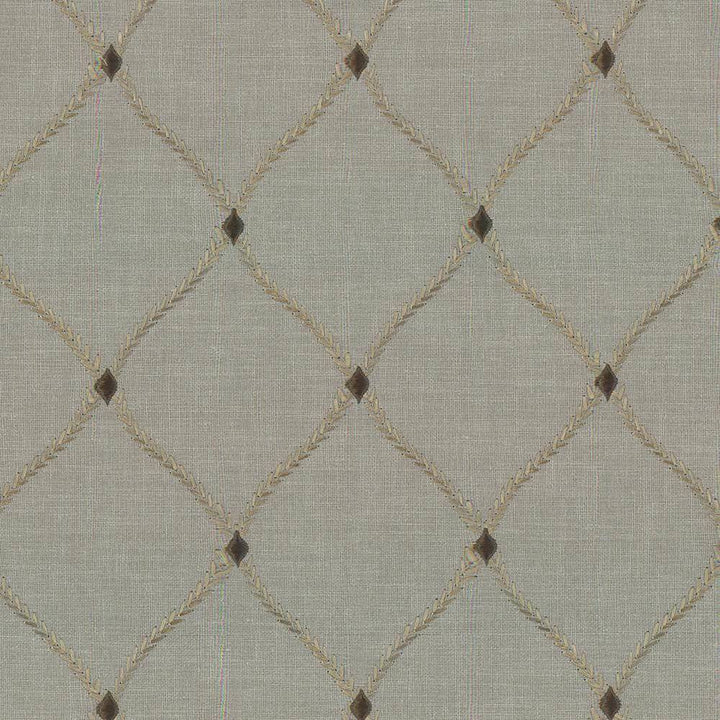 Bluffton Cloud by Kasmir Fabric 1438 100% Polyester Embroidery Contents 100% Rayon INDIA 15,000 Wyzenbeek Double Rubs H: 4 2/8 inches, V:6 1/8 inches 54 - 55 - Fabric Carolina - Kasmir