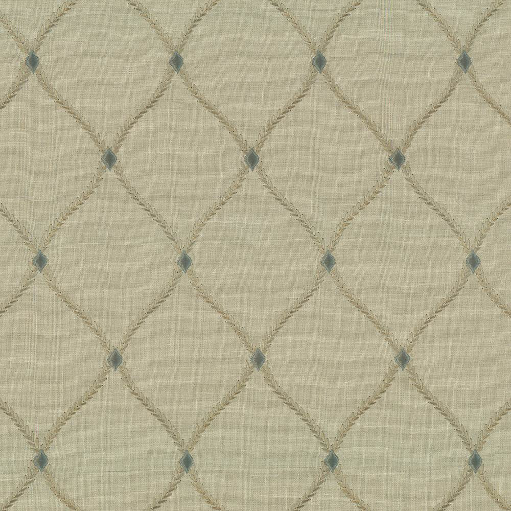 Bluffton Dew by Kasmir Fabric 1442 100% Polyester
Embroidery
100% Rayon
 INDIA </p><p>Repeat: Horizontal: 4 2/8 inches and Vertical: 6 1/8 inches 51 - 55 - Fabric Carolina -