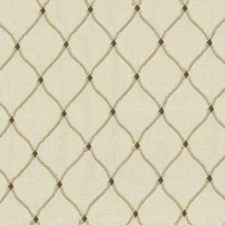 Bluffton Ecru by Kasmir Fabric 1437 100% Polyester
Embroidery
100% Rayon
 INDIA </p><p>Repeat: Horizontal: 4 2/8 inches and Vertical: 6 1/8 inches 51 - 55 - Fabric Carolina -