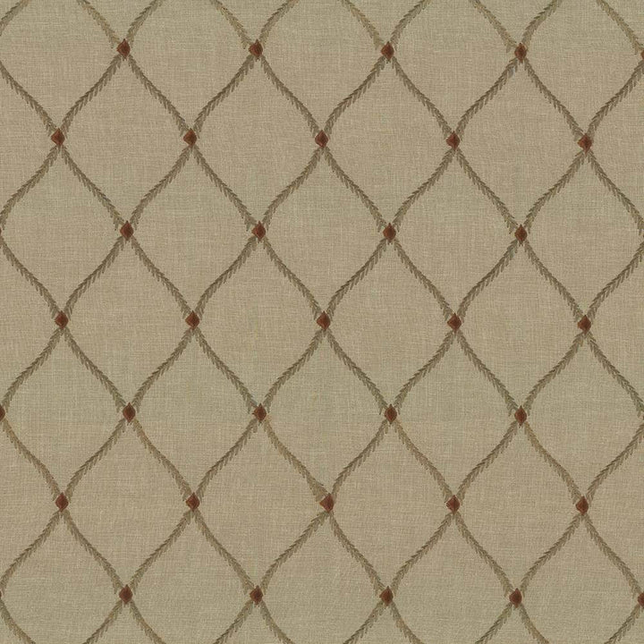 Bluffton Hearth by Kasmir Fabric 1439 100% Polyester Embroidery Contents 100% Rayon INDIA 15,000 Wyzenbeek Double Rubs H: 4 2/8 inches, V:6 1/8 inches 54 - 55 - Fabric Carolina - Kasmir