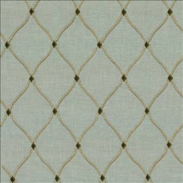 Bluffton Porcelain by Kasmir Fabric 1441 100% Polyester Embroidery Contents 100% Rayon INDIA 15,000 Wyzenbeek Double Rubs H: 4 2/8 inches, V: 6 1/8 inches 54 - 55 - Fabric Carolina - Kasmir