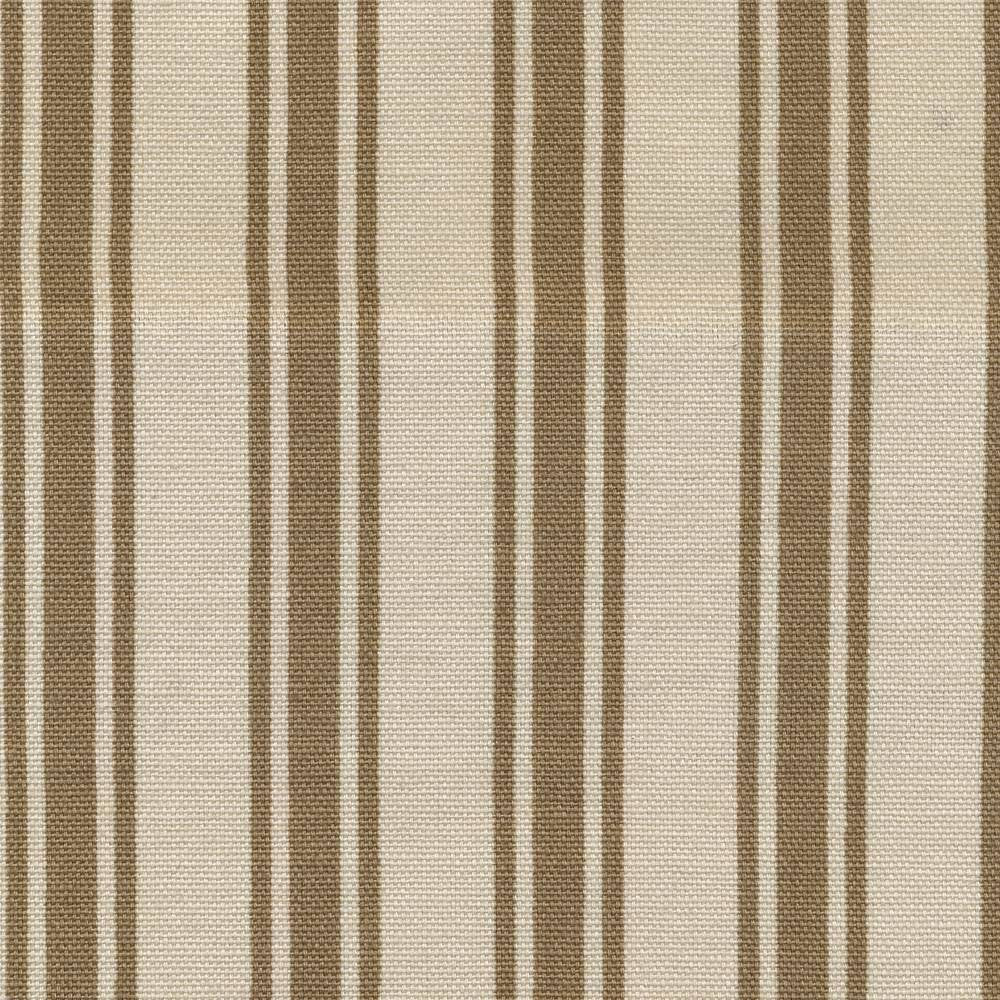 Boardwalk Stripe Mocha by Kasmir Fabric 1391 100% Cotton KOREA 12,000 Wyzenbeek Double Rubs H: 3 6/8 inches, V:N/A 54 - 55 - Fabric Carolina - Kasmir
