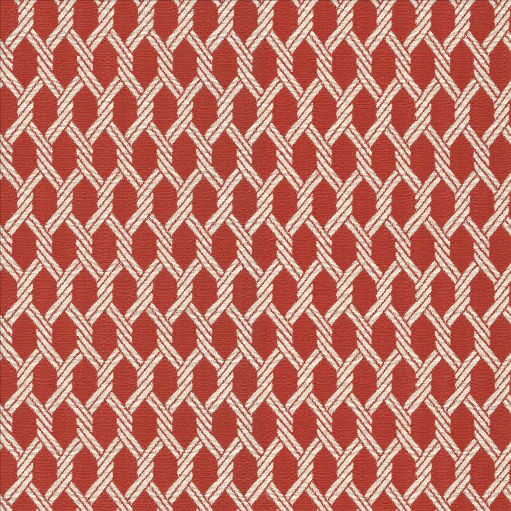 Boatswain Red Snapper by Kasmir Fabric 5087 61% Rayon
39% Polyester
 CHINA </p><p>Repeat: Horizontal: 7/8 inches and Vertical: 1 7/8 inches 54 - Fabric Carolina -