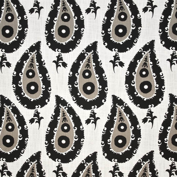 Bodum Paisley Cinder Smoke by Kasmir Fabric 1399 100% Cotton CHINA 3,000 Wyzenbeek Double Rubs Horizontal: 13 4/8 inches and Vertical: 27 inches 54 - 55 - Fabric Carolina -
