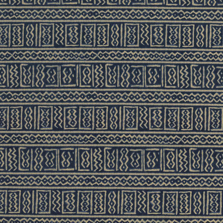 Bogolanfini Indigo by Kasmir Fabric 5065 100% Cotton
 TURKMENISTAN </p><p>Repeat: Horizontal: 13 4/8 inches and Vertical: 13 4/8 inches 54 - 55 - Fabric Carolina -