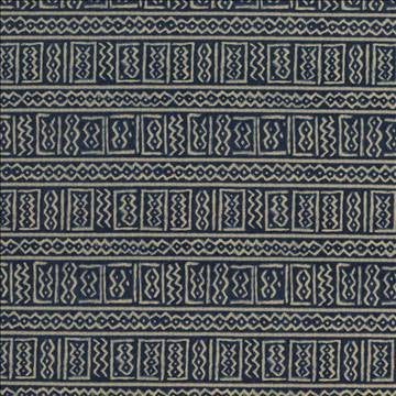 Bogolanfini Indigo by Kasmir Fabric 5065 100% Cotton TURKMENISTAN 15,000 Wyzenbeek Double Rubs H: 13 4/8 inches, V: 13 4/8 inches 54 - 55 - Fabric Carolina - Kasmir