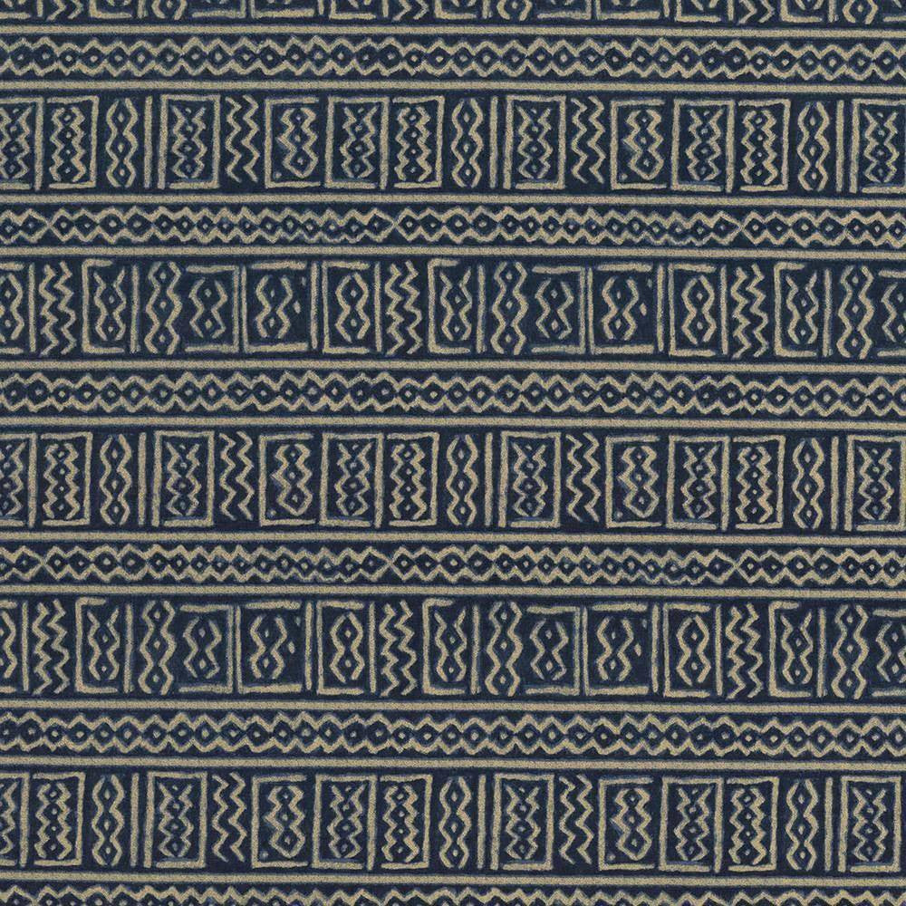 Bogolanfini Indigo by Kasmir Fabric 5065 100% Cotton TURKMENISTAN 15,000 Wyzenbeek Double Rubs H: 13 4/8 inches, V:13 4/8 inches 54 - 55 - Fabric Carolina - Kasmir