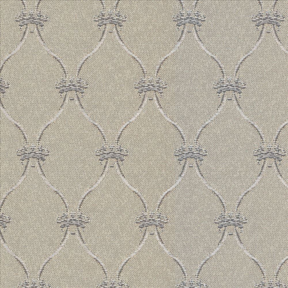 Boheme Silver by Kasmir Fabric 5100 100% Polyester TAIWAN 15,000 Wyzenbeek Double Rubs Horizontal: 1 3/8 inches and Vertical: 2 2/8 inches 55 - Fabric Carolina -