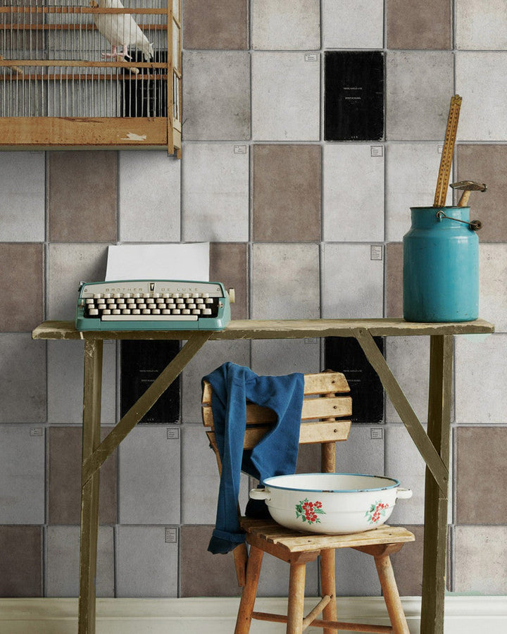 Book Covers Neutral Premium Wallpaper by Mind the Gap Designer Wallpaper WALLPAPER DESIGNER COLLECTION Non-woven Made in Europe Paste the wall 3 rolls x 20.5 x 3.25 yards - Swanky Fabrics -