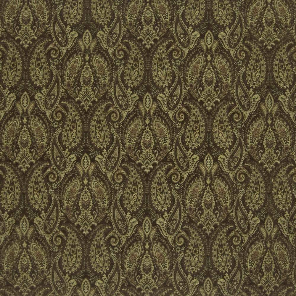 Borgata Paisley Brownstone by Kasmir Fabric 1390 67% Viscose 24% Polyester 9% Cotton CHINA 12,000 Wyzenbeek Double Rubs H: 13 4/8 inches, V:12 4/8 inches 54 - 56 - Fabric Carolina - Kasmir
