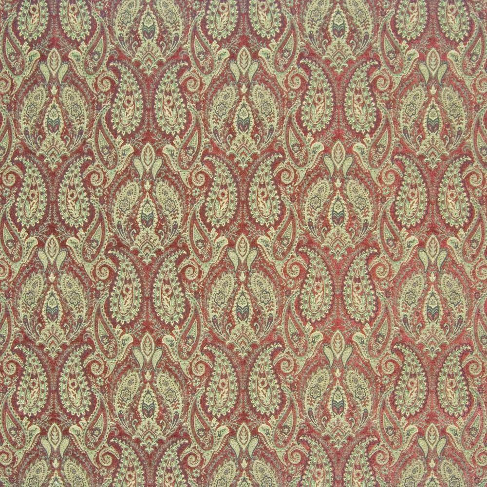 Borgata Paisley Sienna by Kasmir Fabric 1389 67% Viscose 24% Polyester 9% Cotton CHINA 12,000 Wyzenbeek Double Rubs H: 13 4/8 inches, V:12 4/8 inches 54 - 56 - Fabric Carolina - Kasmir