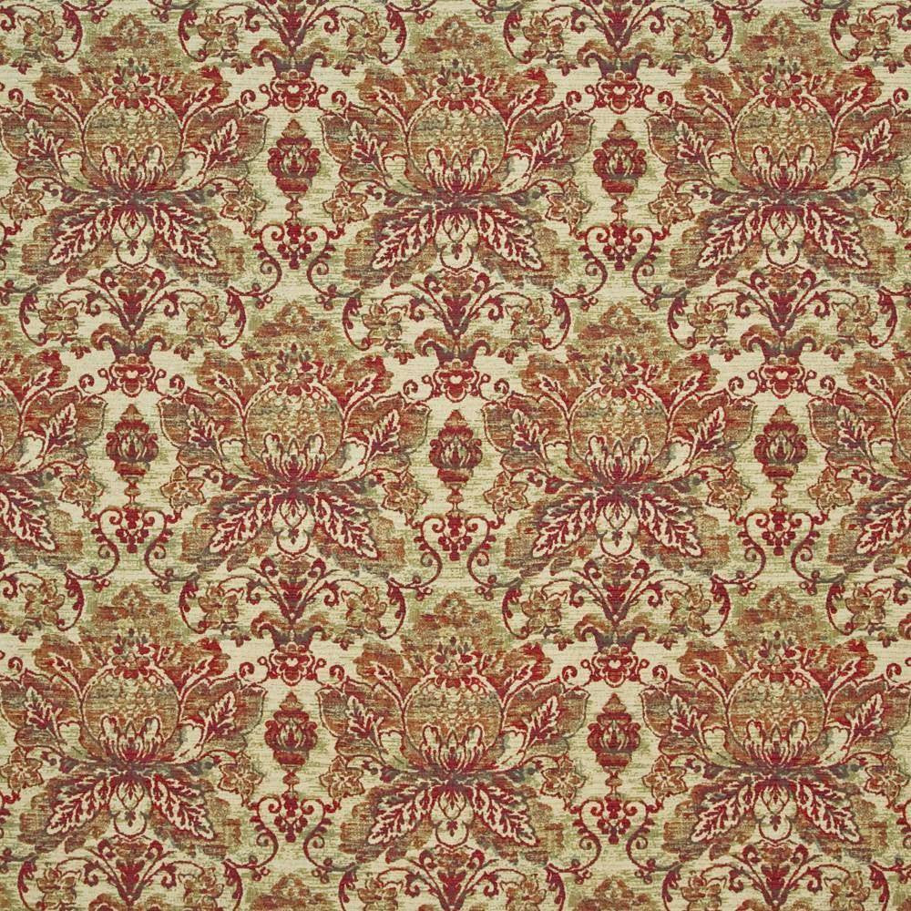 Bouchard Damask Mulled Wine by Kasmir Fabric 1397 51% Cotton 34% Polyester 15% Rayon CHINA 15,000 Wyzenbeek Double Rubs H: 14 inches, V:22 6/8 inches 55 - 56 - Fabric Carolina - Kasmir