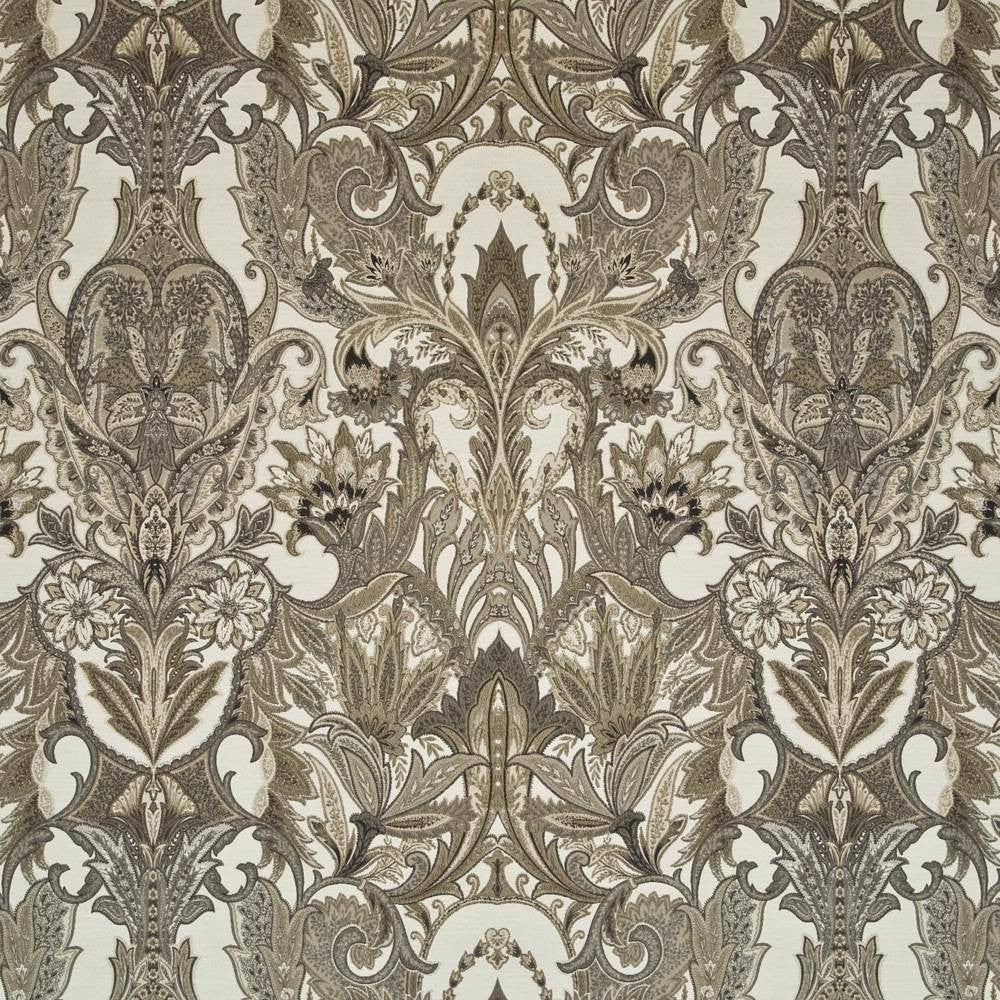 Bowerman Paisley Driftwood by Kasmir Fabric 1407 71% Rayon 29% Polyester CHINA 69,000 Wyzenbeek Double Rubs H: 29 4/8 inches, V:31 4/8 inches 57 - Fabric Carolina - Kasmir