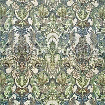 Bowerman Paisley Seaside by Kasmir Fabric 1407 71% Rayon 29% Polyester CHINA 69,000 Wyzenbeek Double Rubs H: 29 4/8 inches, V: 31 4/8 inches 57 - Fabric Carolina - Kasmir