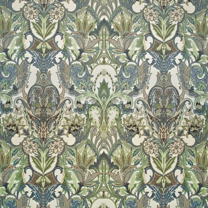 Bowerman Paisley Seaside by Kasmir Fabric 1407 71% Rayon 29% Polyester CHINA 69,000 Wyzenbeek Double Rubs Horizontal: 29 4/8 inches and Vertical: 31 4/8 inches 57 - Fabric Carolina -