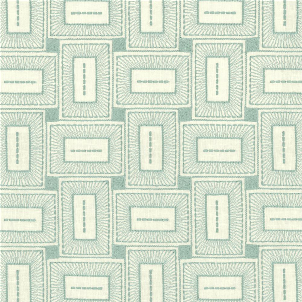 Box Office Aqua by Kasmir Fabric 1464 55% Polyester
42% Cotton
3% Linen
 INDIA 50,000 Wyzenbeek Double Rubs Horizontal: 7 2/8 inches and Vertical: 7 6/8 inches 54 - Fabric Carolina -