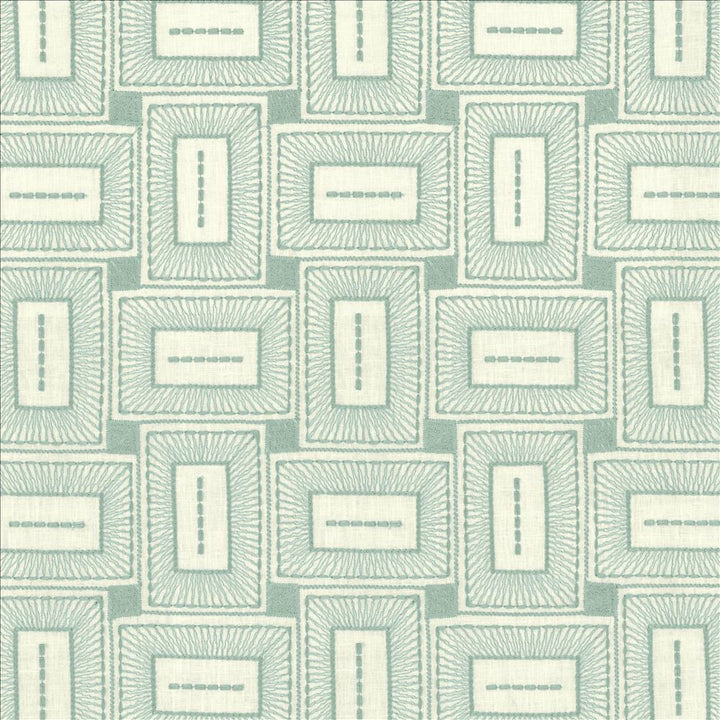 Box Office Aqua by Kasmir Fabric 1464 55% Polyester
42% Cotton
3% Linen
 INDIA 50,000 Wyzenbeek Double Rubs </p><p>Repeat: Horizontal: 7 2/8 inches and Vertical: 7 6/8 inches 52 - Fabric Carolina -
