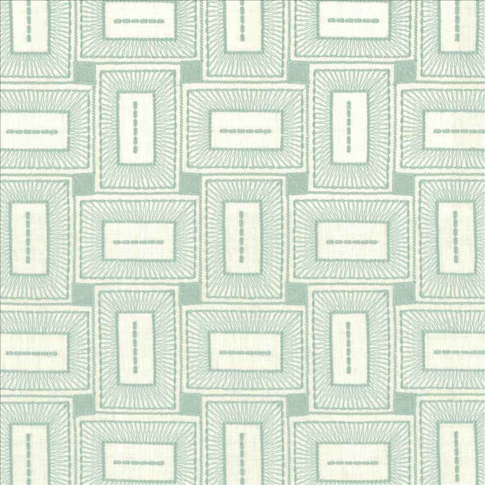 Box Office Aqua by Kasmir Fabric 1464 55% Polyester
42% Cotton
3% Linen
 INDIA </p><p>Repeat: Horizontal: 7 2/8 inches and Vertical: 7 6/8 inches 54 - Fabric Carolina -