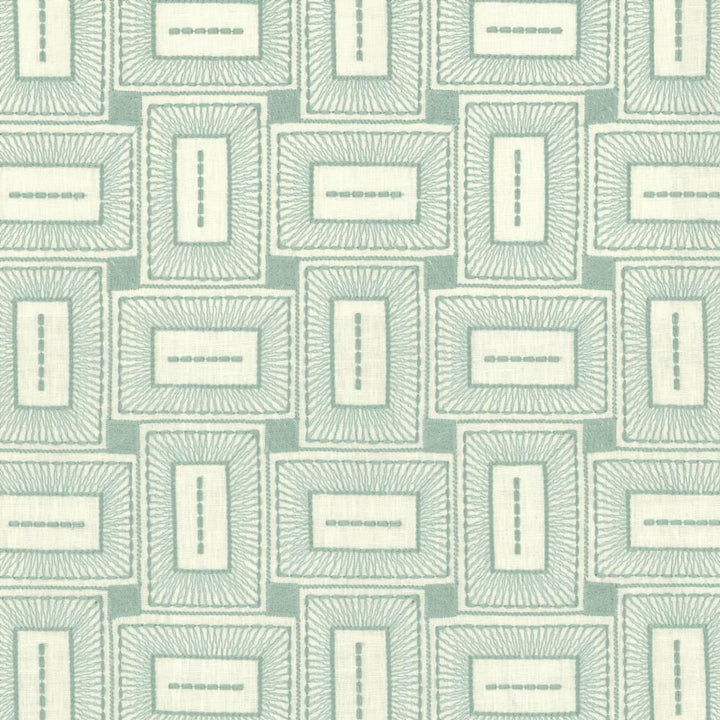 Box Office Aqua by Kasmir Fabric 1464 55% Polyester
42% Cotton
3% Linen
 INDIA </p><p>Repeat: Horizontal: 7 2/8 inches and Vertical: 7 6/8 inches 52 - Fabric Carolina -