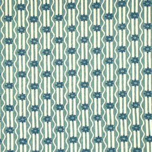River Flower Aqua/De by G P & J Baker Fabric