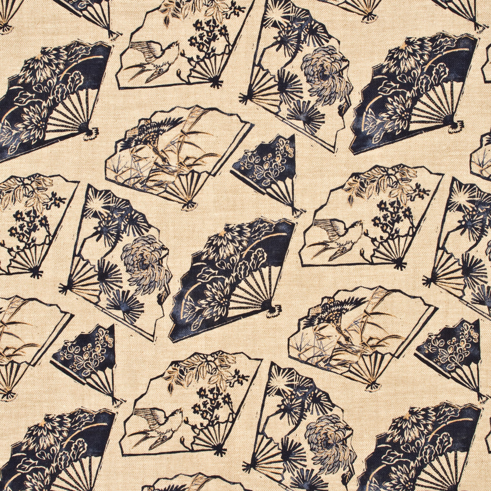 Batik Fans Indigo by G P & J Baker Fabric