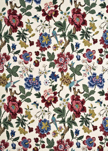 Persian Pomegranate Red/Indigo/Stone by G P & J Baker Fabric