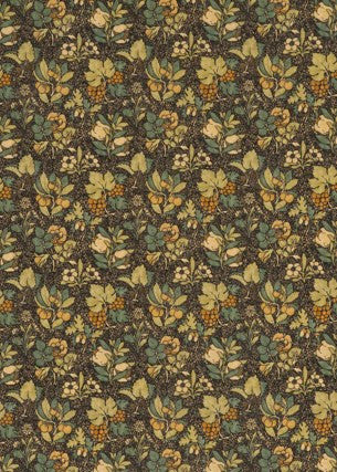 Meadow Fruit Charcoal/Green by G P & J Baker Fabric