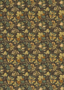 Meadow Fruit Charcoal/Green by G P & J Baker Fabric