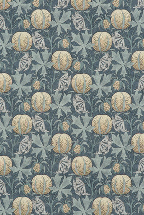 Pumpkins Indigo by G P & J Baker Fabric